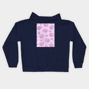 Watercolour pink peonies Kids Hoodie